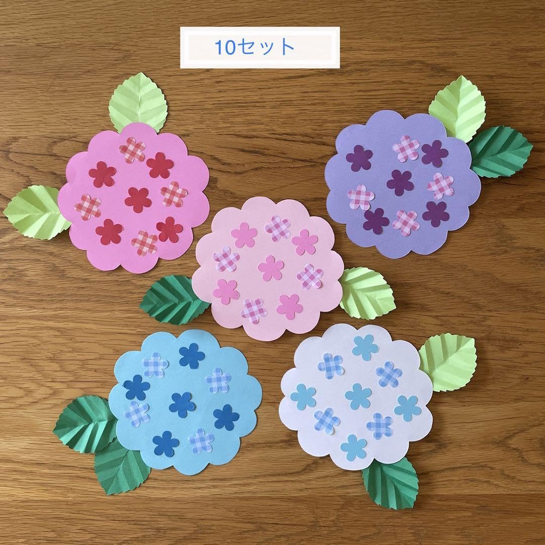 ぷうあさま専用（原画）月と紫陽花 ほか　9点おまとめ Amazon.co.jp: 製作 あじさい10セット 保育 壁面 紫陽花 梅雨 6月